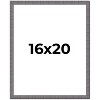 PosterPalooza | Textured Grey Picture Frame - UV Acrylic, Foam Board Backing, Hanging Hardware - 2 of 4