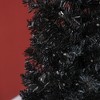 Whisen 6FT Prelit Pencil Christmas Tree, Flame-Retardant, No-Hassle Setup & Easy Storage - Black - 3 of 4