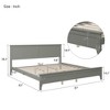 Modern Gray Solid Wood King Platform Bed - 4 of 4