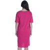 Just Love Womens Nightgown - Short Sleeve Henley Oversized Sleepwear Gown - 3 of 3