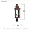 Chalmers 3-Light Aged Copper Outdoor Post Lantern - 4 of 4