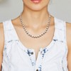 EVERLY JEWELRY | 7-8mm Cultured Freshwater Pearls and Black Spinel Beaded Layering Necklace, 20 inc - 4 of 4