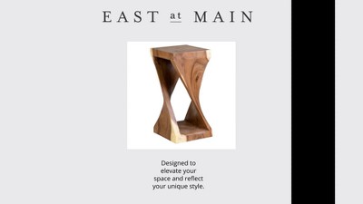 Natural Teak Hand-Carved Rectangular Side Table
