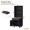 Tall Farmhouse Cabinet with Drawer, Solid Wood Legs and Adjustable Shelves for Kitchen or Living Room, 63 in Tall-3irtyhousy - 4 of 4
