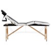 vidaXL Foldable Massage Table 4 Zones Wood Black and White - image 2 of 4