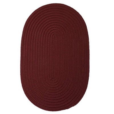 Colonial Mills Tortuga Braided Rug, Burgundy 2x4, Oval Shape