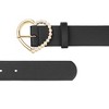 INSPIRE CHIC Women's Solid Color Heart-Shaped Buckle with Beads Belts - 2 of 4
