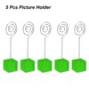 Unique Bargains Metal Resin Cube Base Circle Shape Pictures Memo Place Card Holder 5 Pcs - 3 of 4