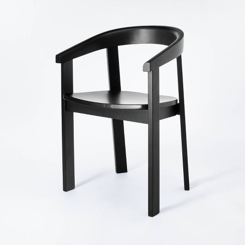 Terra Solid Wood Curved Back Dining, Target Threshold Black Dining Chairs