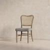 Vera Classical Wooden Dining Chair in Antiqued Grey Finish with Slate Linen Fabric Upholstery, Set of 2 - 4 of 4