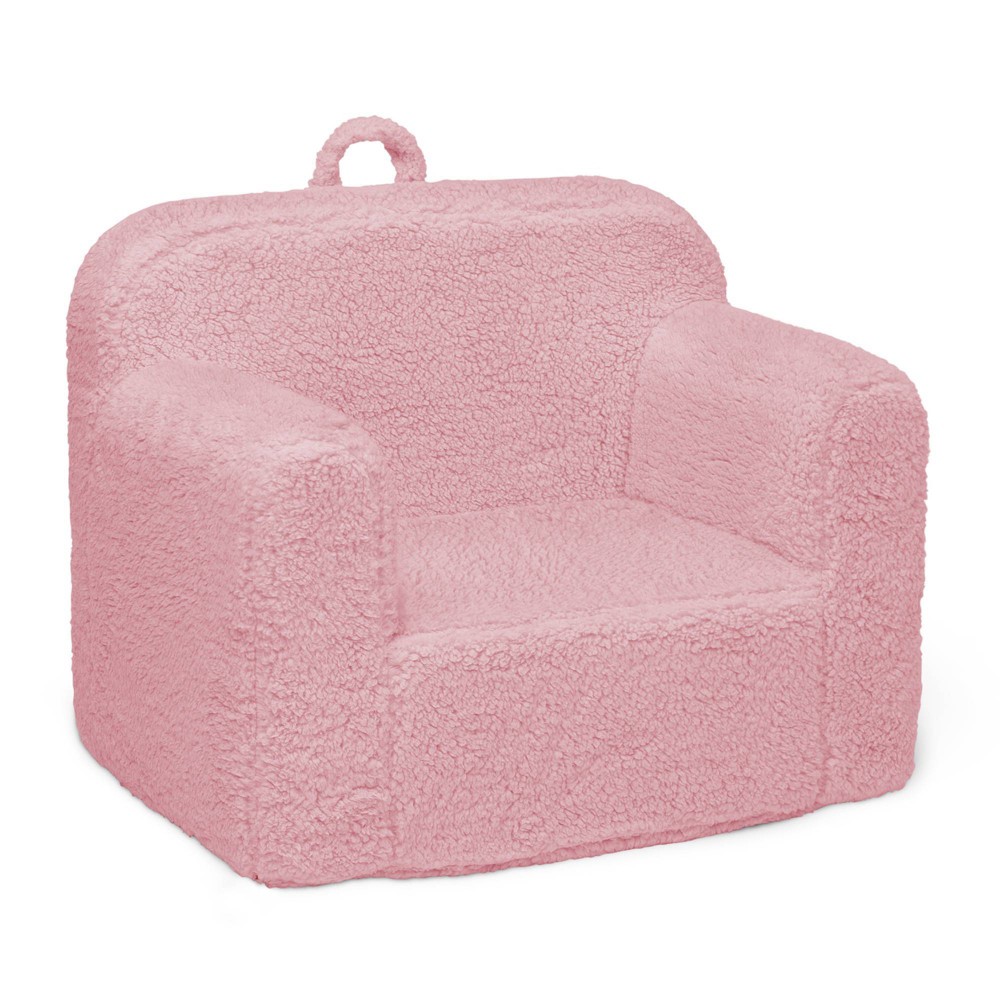 Photos - Chair Delta Children Kids' Cozee Faux Shearling  - 18 Months and Up - Pink