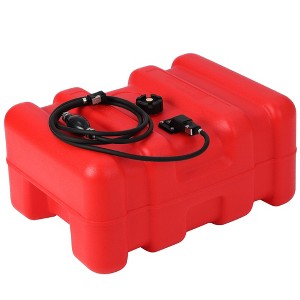 Portable Marine Gas Can, Large Capacity Boat Fuel Tank, With Line, I-Shaped Handle, Red - 1 of 4