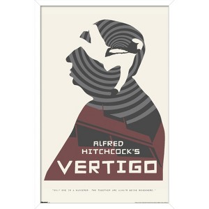 Trends International Alfred Hitchcock - Vertigo (1958) Silhouette Framed Wall Poster Prints - 1 of 4