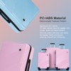 3pcs Luggage Set, 20+24+28 inch PC+ABS Lightweight Suitcase with Two Hooks, Spinner Wheels 4S -ModernLuxe - 3 of 4