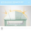 Infurnic Cots, Portable 2-in-1 Bassinet with Storage Basket, Adjustable and Removable Canopy, Lightweight Cradle for Baby, Green, 35.42"*19.68"*29.52" - 3 of 4
