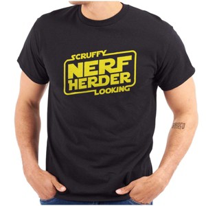 Men's Scruffy Looking Herder Insult Galaxy Graphic T Shirt Brisco Brands - 1 of 4
