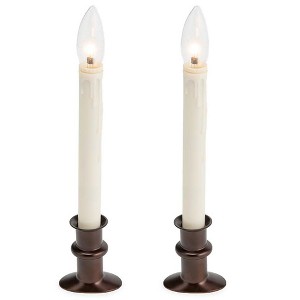 Plow & Hearth - Adjustable Window Hugger Candles, Set of 2 - 1 of 4