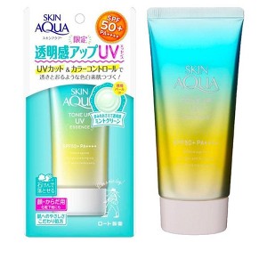 Rohto Skin Aqua Tone Up UV Essence SPF50 PA, Mint Green, 2.8 oz - 1 of 3