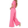 Women's V-NECK WIDE LEG JUMPSUIT - CQbyCQ M - 3 of 4