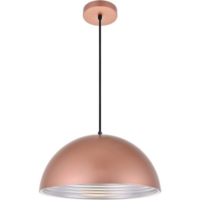 Honey Gold Aluminum Teardrop Pendant Light, 15.5"