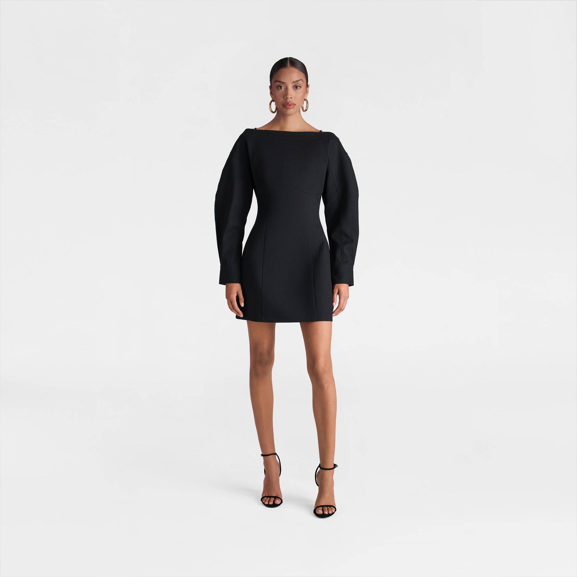 KBB by KAHLANA Women's 'The Boatneck Mini Dress' - Black