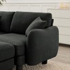 VASIP Boucle Fabric 2-Seater Loveseat,Shell-Shaped Armrests & Self-Wrapped Cylindrical Legs, for Living Room & Apartment,Beige - 4 of 4