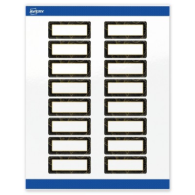 Avery Address Labels, Black with Gold Pattern, 1" x 2-5/8"