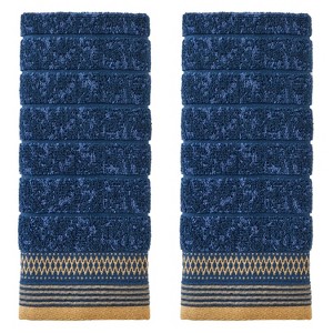 SKL Home 2pc Juxtapose Hand Towel Set Ink: Cotton Jacquard, Terry, Midweight, Machine Washable - 1 of 4