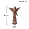 Kensington Hill Large Tall English Tudor Angel Garden Statue Sculpture Holy Decor Outdoor Garden Front Porch Patio Yard Outside Home 41 1/2" High - 4 of 4