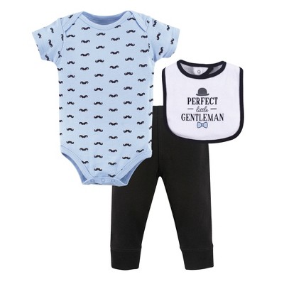 Baby 0 Batman 2 Set Bodysuit & Bib Soft Cotton Long Sleeve Romper Grey Blue Bib