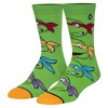 Odd Sox, Nickelodeon TMNT Teenage Mutant Ninja Turtles, 90's Cartoon, Fun Socks - 2 of 4