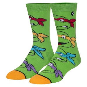 Odd Sox, Nickelodeon TMNT Teenage Mutant Ninja Turtles, 90's Cartoon, Fun Socks - 1 of 4