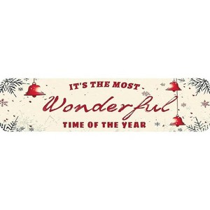 Lomsoe Snowsun Vintage Tin Sign - It's The Most Wonderful Time of the Year - Aluminum Art Decor for Home, Office, Garage, Bar, Cafe - 4x16 Inches - 1 of 1