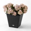 DMC Products Indoor/Outdoor Square Woven Resin Wicker Vista Planter, Black, 14in - 2 of 3