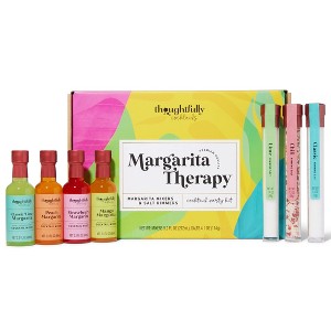 Thoughtfully Margarita Cocktail Therapy Gift Set – 7 Single-Serve Mixers & Flavored Rimming Salts for Easy Margaritas - 1 of 4