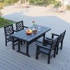 Outdoor Patio Dining Set, 5 Pcs Dining Set with Chairs and Table, Dining Table with Umbrella Hole, Dining Set with Steel Frame-Coolbibila - 2 of 4