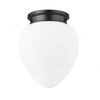 Gideon 1-Light Flush Mount Ceiling Light - Vintage Schoolhouse Glass, Dimmable, Damp Rated - 2 of 4