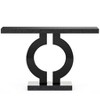 Lirago, 43" Mirrored Console Table with O-Shaped Base-Modern Silver Sofa Table, Easy Assembly,Black - 2 of 4
