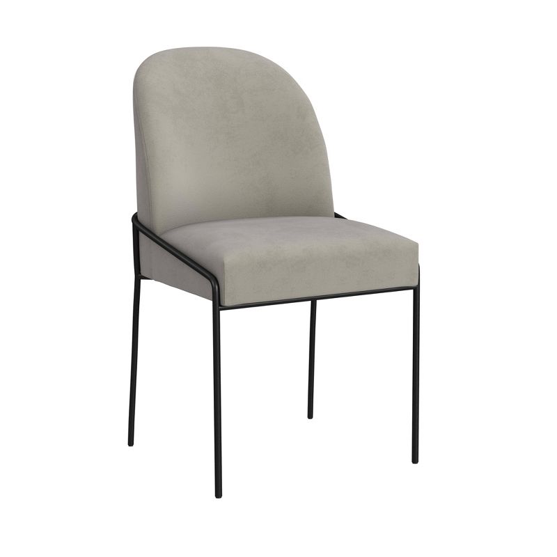 Modern Metal Dining Chair Velvet - HomePop, 3 of 14