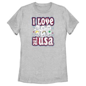 Women's Care Bears I Love the USA T-Shirt - 1 of 4