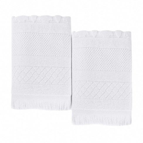 Cotton Geometric Jacquard Plush Soft Absorbent 3 Piece Bath Towel Set By  Blue Nile Mills : Target