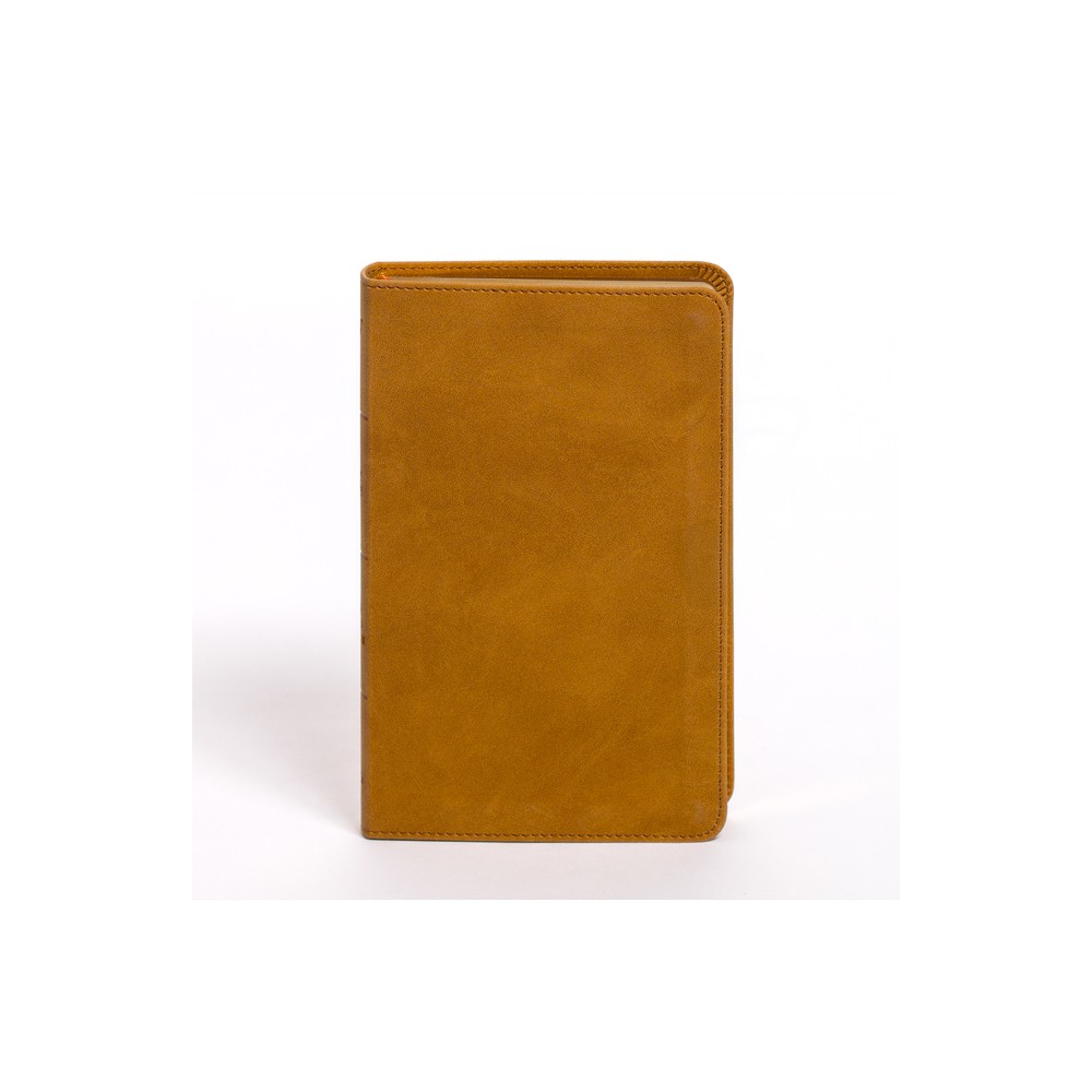 KJV Personal Size Bible, Camel Suedesoft Leathertouch - by Holman Bible Publishers (Leather Bound)