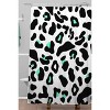 Allyson Johnson Neon Leopard Shower Curtain Black/White - Deny Designs: Polyester, Machine Washable, Buttonhole Top - 2 of 4