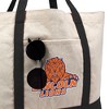 Lincoln University (Pa) Primary Logo Canvas Tote Bag With External Pocket, Reusable Shoulder Bag for Shopping, School, Beach, Black - 2 of 4