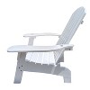 Vynxaria Gray Wood Adirondack Chair with Umbrella Hole - Perfect for Indoor & Outdoor Relaxation - 3 of 4