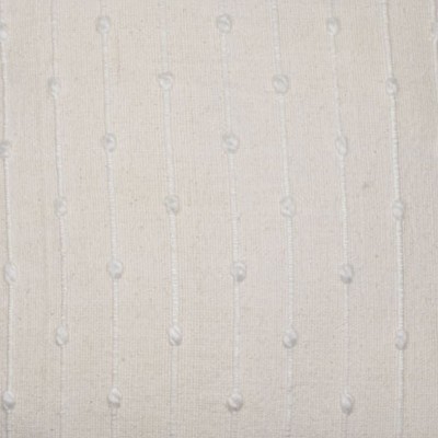 White Cotton Throw Pillow with Tassels and Knots, 18 x 18 inch