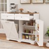 Tangkula Tilt Out Trash Can Cabinet w/ Outlets 2 Drawers Adjustable Shelf Anti-Tipping Kit - 2 of 4