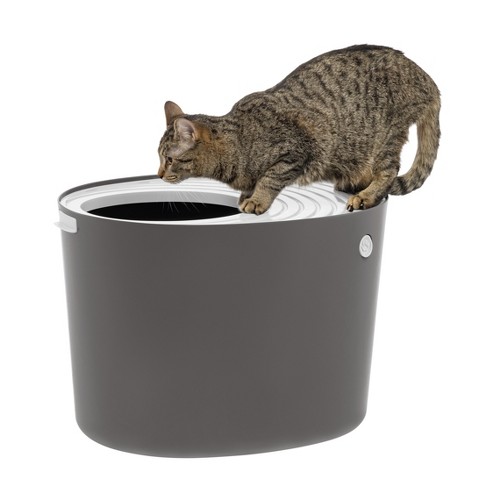 Iris Usa Premium Top Entry Cat Litter Box With Cat Litter Scoop