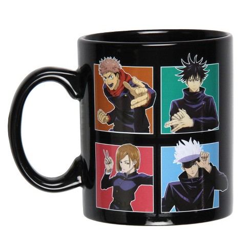 Jujutsu Kaisen Multi Character Grid 16 Oz. Ceramic Coffee Mug Tea Cup Black  : Target