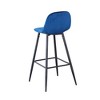 PAGED Modern Velvet Bar Stools Set of 2, Counter Height Bar Chair with Back and Metal Legs for Bar, Kitchen, Dining Room - 3 of 4